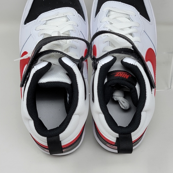 Nike COURT BOROUGH MID 2 YOUTH Sz 7Y  CD7782-110 White/University Red/Black New - Picture 9 of 11